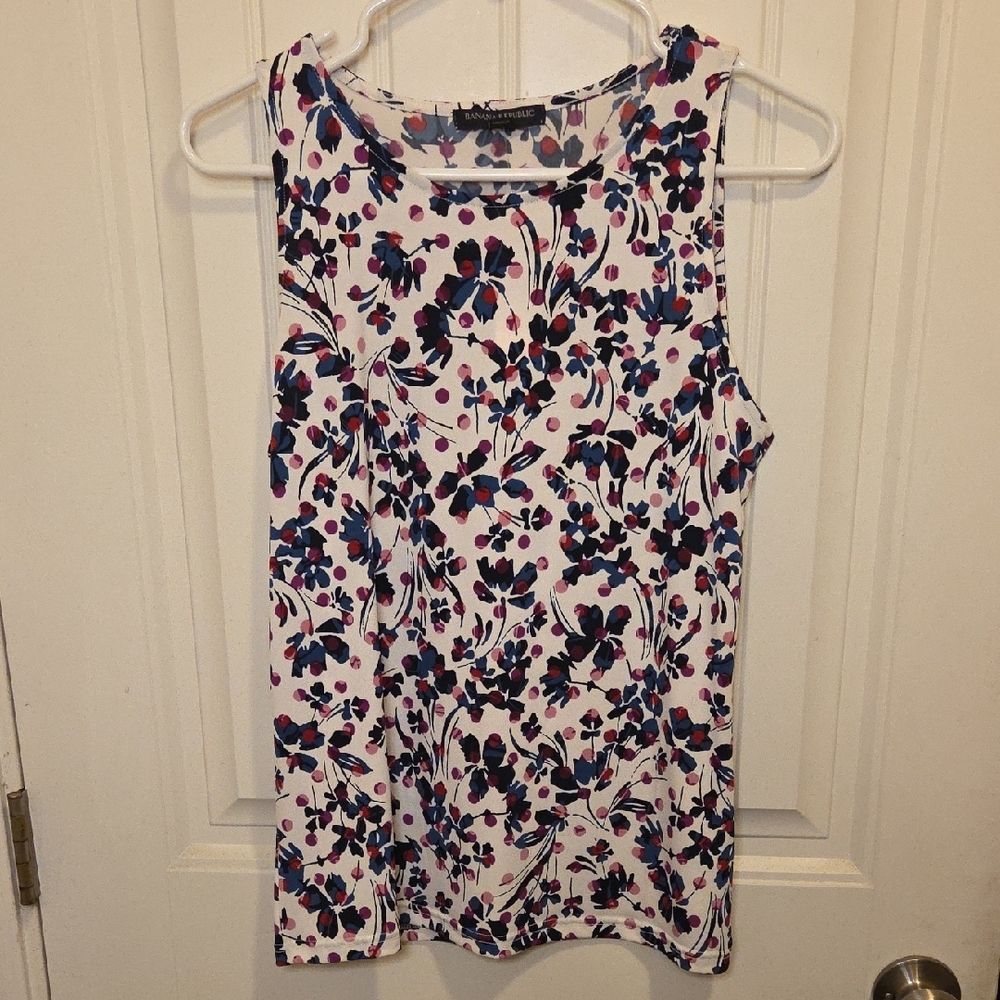 NWT Banana Republic Floral Sleeveless Camisole Blouse - Picture 3 of 6